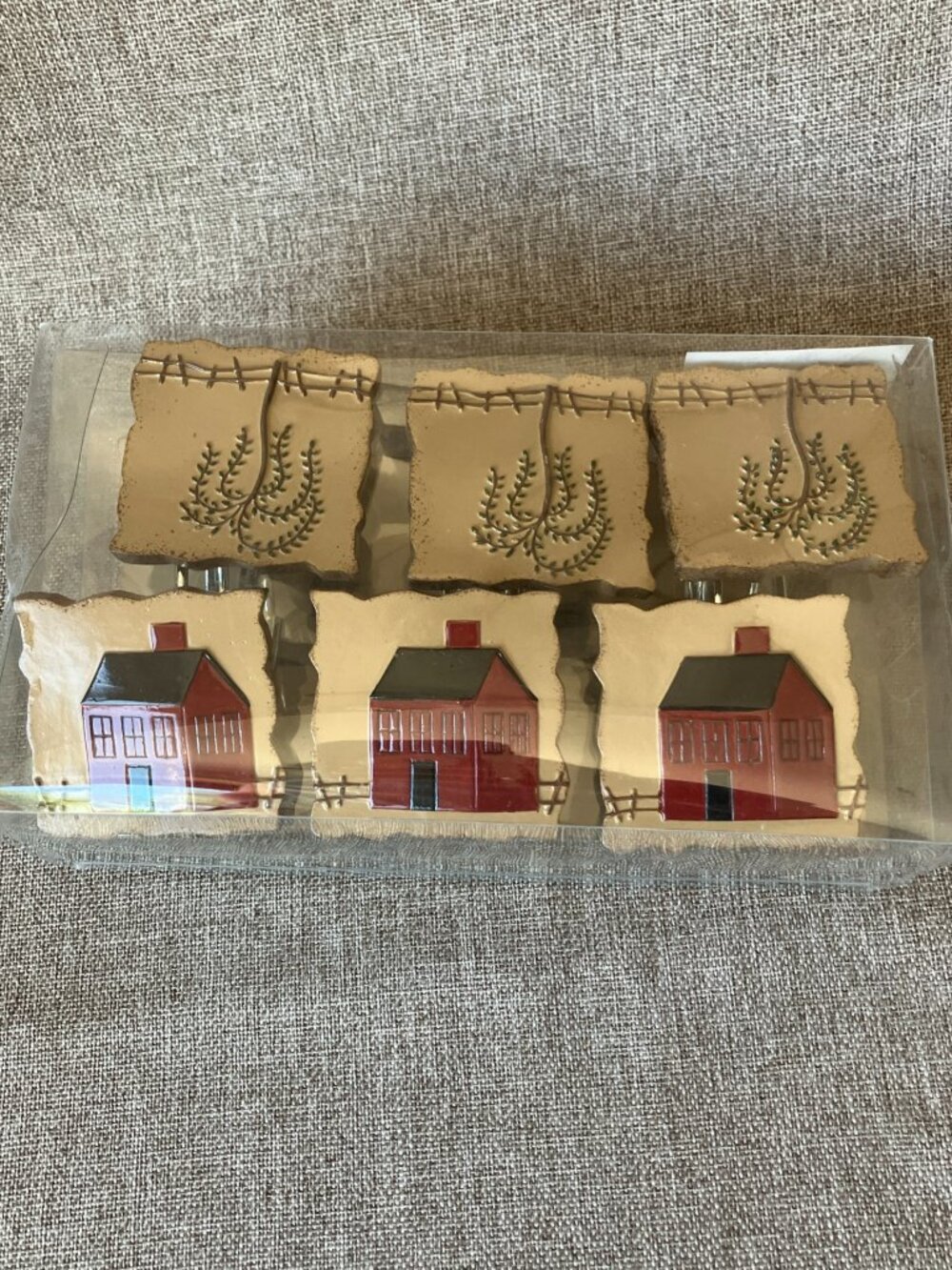 12PC Set Shower Curtain Hooks by Park Design, Homestead Shower Curtain Hooks NIB